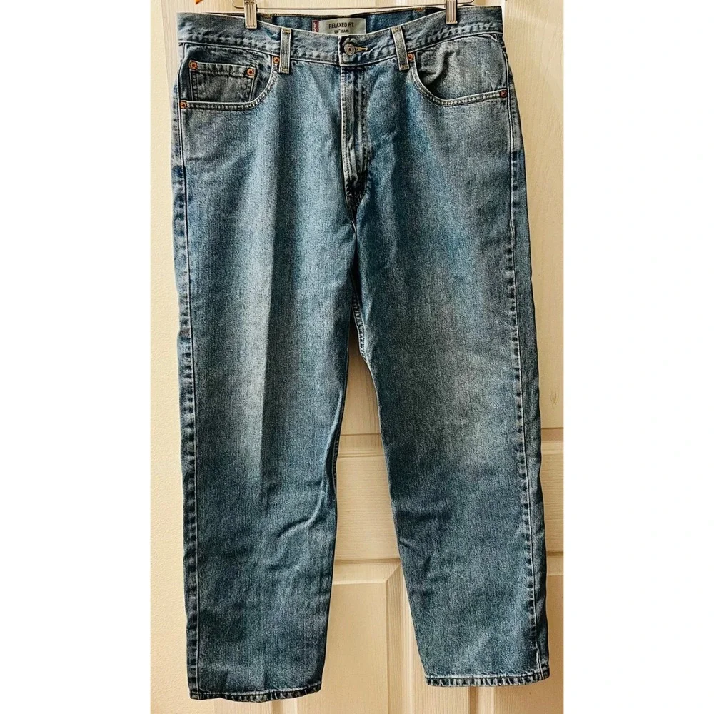 VTG Levi's 550 Relaxed Fit Jeans 2003 Y2K Mens 38x30 Medium Stonewash Blue